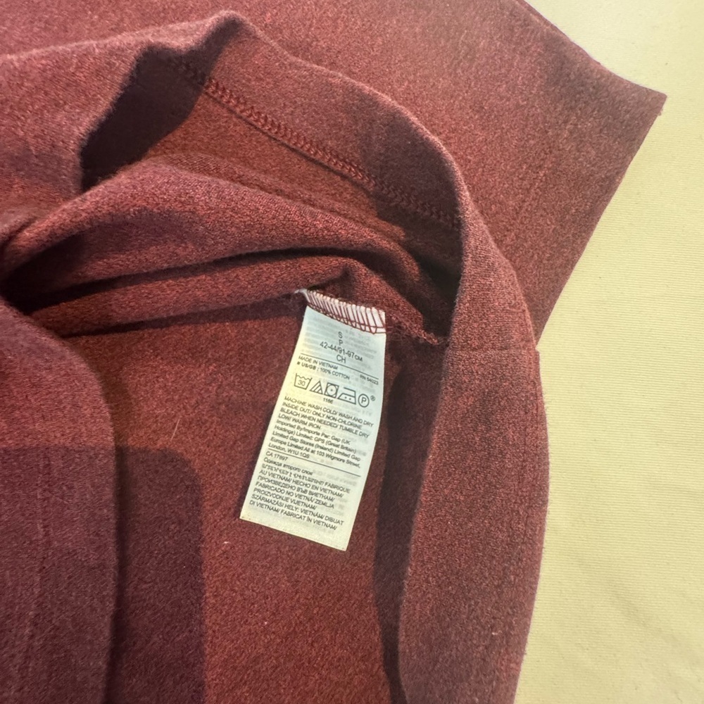 Banana Republic Men's Never Tuck Long Sleeve 1/4 Zip Ottoman Solid Pullover S/P - Picture 5 of 9